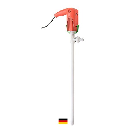 Flux Drum Pump, PVDF, 39" Long, Electric Motor, 120V, 60Hz, 1ph, 230 Watts Power 24-ZORO0066